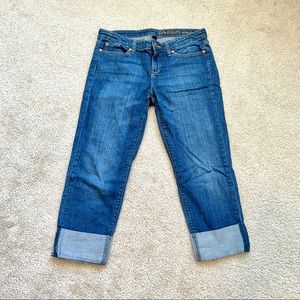 GAP Medium Wash Premium Crop Straight Leg Jeans—SZ. 4